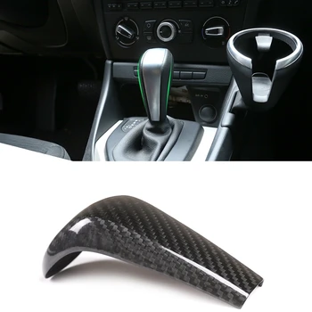 

Real Carbon Fiber Gear Shift Knob Head Cover Trim Sticker for BMW E90 E92 E93 E87 3 Series 2005-2012 Car Accessories