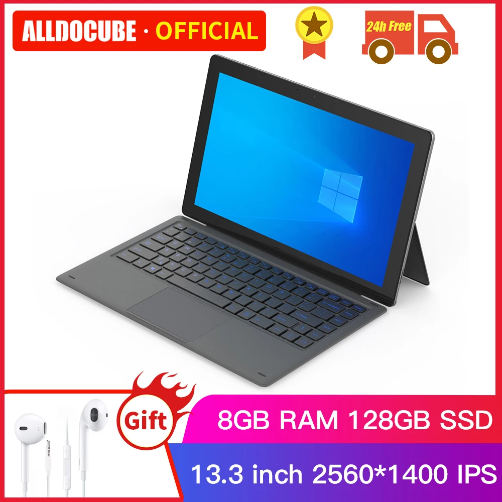 Alldocube aeroespacial X Pro 13,3 pulgadas lago Géminis N4120 Windows 10 Quad Core Tablet PC 8GB RAM 128GB SSD 2560*1440 IPS tabletas KNoteX