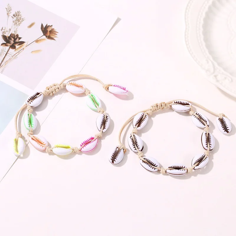 Boho Shell браслет дружбы браслеты для женщин прелестная веревка цепочка Strand браслет Femme Pulseira Mujer друзья подарки ювелирные изделия