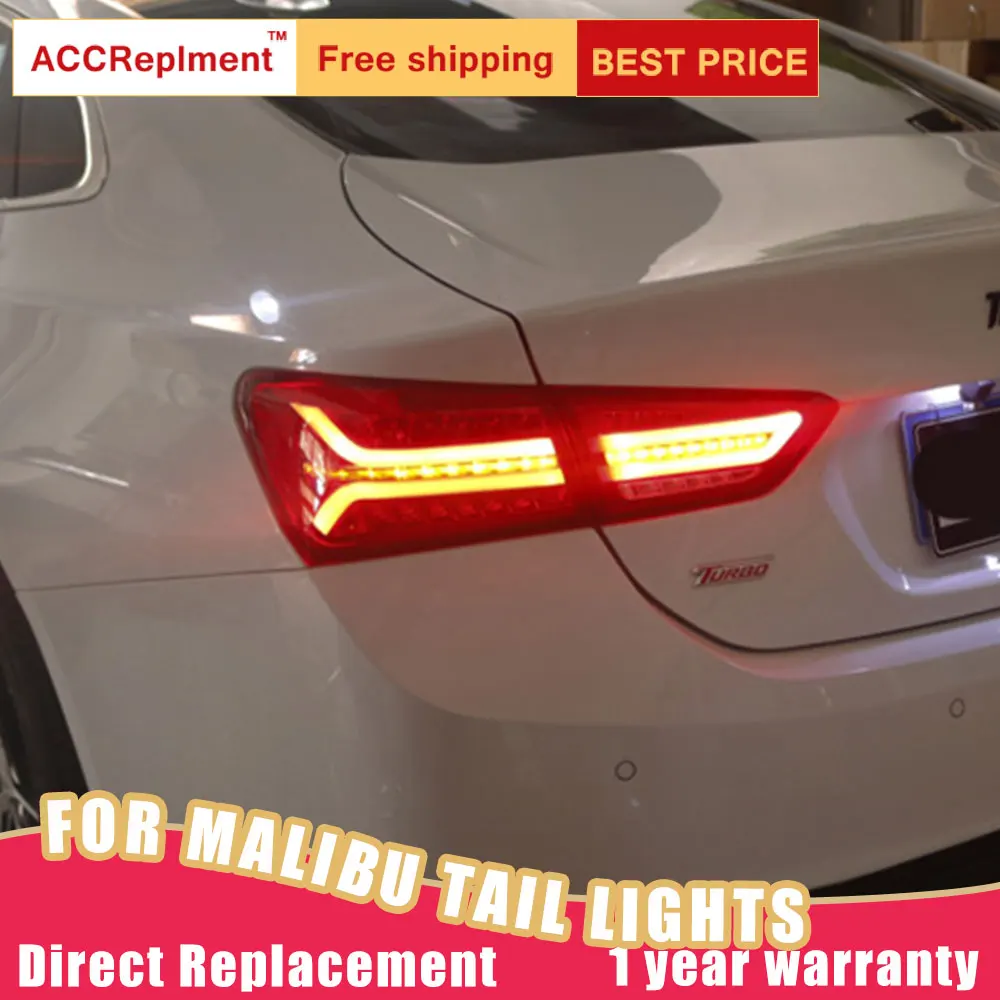 Светодиодный фонарь в сборе для Chevrolet Malibu 16-18 светодиодные задние фары тормозной сигнал заднего хода задний фонарь DRL автомобильные задние фары
