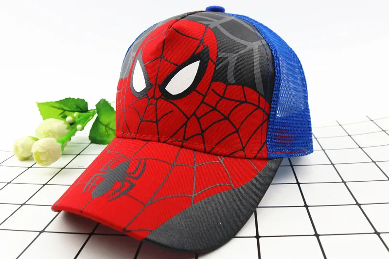 Детские шапки для мальчиков и девочек с героями мультфильмов «Мститель», «Человек-паук», Детские кепки «Человек-паук», кепки для детей, бейсболки, милые шапки для мальчиков, регулируемые