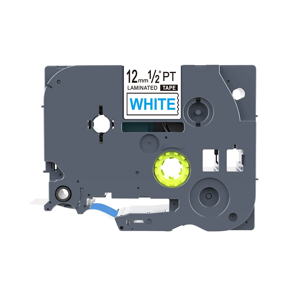 Blue On White Герметизирующая ptfe-лента для лента 10 шт. TZe231 TZe-231 запечатанных лент для черная и белая 12 мм TZ231 TZe ленты для Brother P-Touch PT-H100 PT-H105 PT-D200 - Цвет: Blue On White