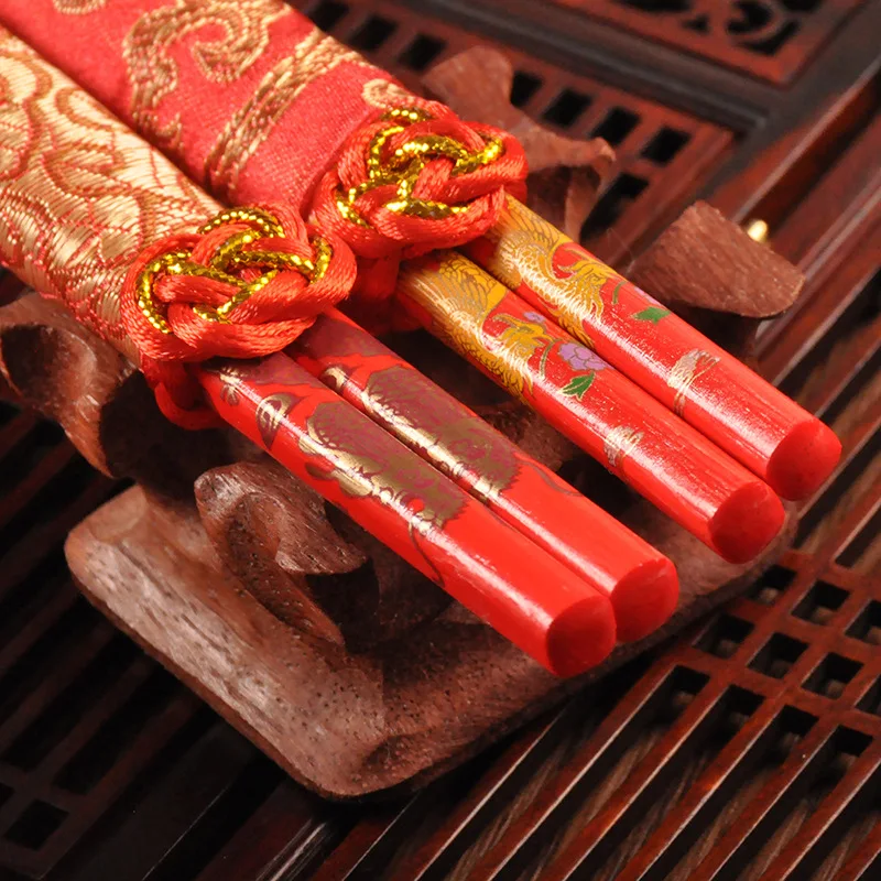 Китайский узел красного дерева палочки для еды ручной работы палочки для суши Хаши Чоп Палочки Посуда как рождественские подарки