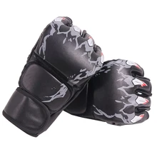 Для женщин и мужчин утолщенные Боксерские перчатки с полупальцами ММА Sanda пробивные профессиональные боевые Муай Тай кикбоксерские перчатки