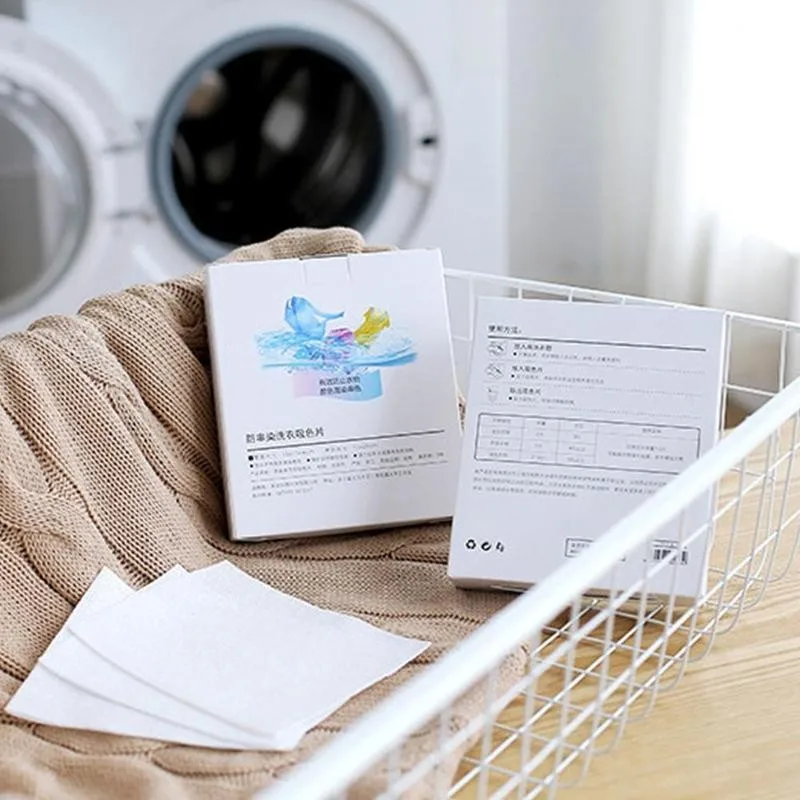 24 шт./компл. абсорбирующие листы антиокрашенная ткань бумага для стирки