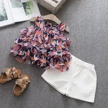 BibiCola/летние комплекты одежды для маленьких девочек; Модное детское платье; костюм; одежда для отдыха для девочек; спортивный костюм; детское платье