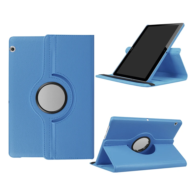 Подставка для монитора анти-шок 360 Вращающаяся подставка защитный чехол для huawei MediaPad T3 9,6 дюймов H-best - Цвет: Sky Blue