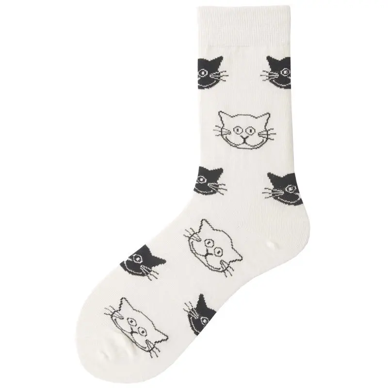 Милые Креативные высококачественные модные Харадзюку каваи забавные Женские носочки с рисунком яиц, еды, коровы, кота, забавные носки с принтом милые носки