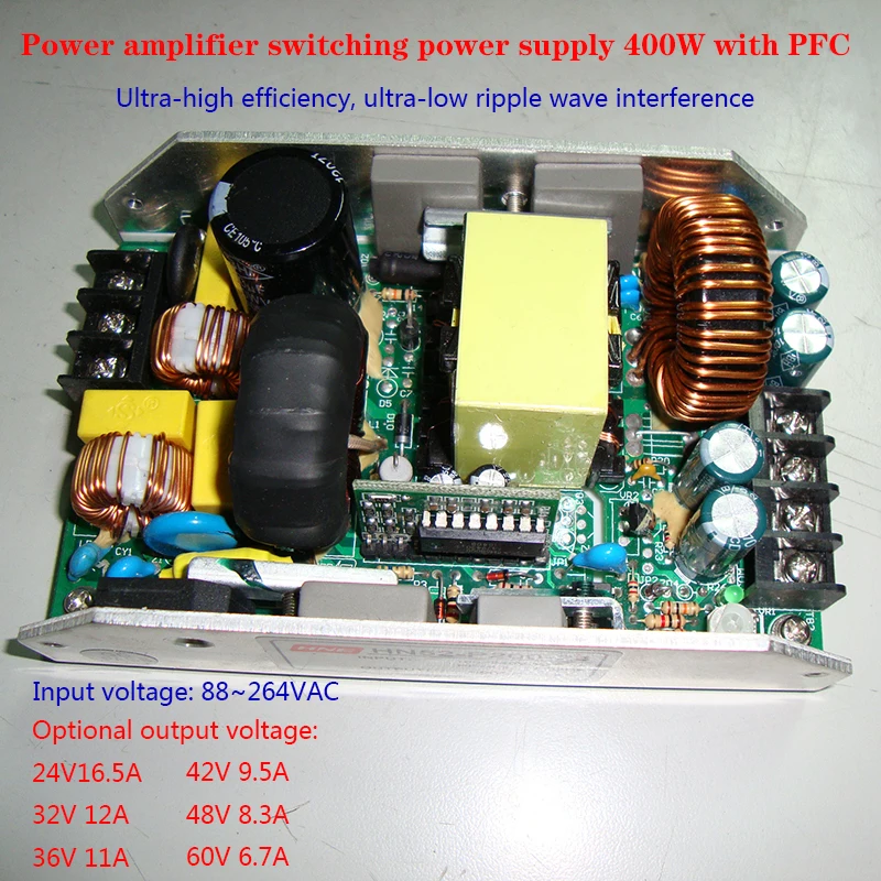 Fonte de Alimentação 400w do Interruptor do Amplificador de Potência de Digitas com Função 60v de Pfc com Função da Proteção 24v 32v 36v 42v 48v - Image 2