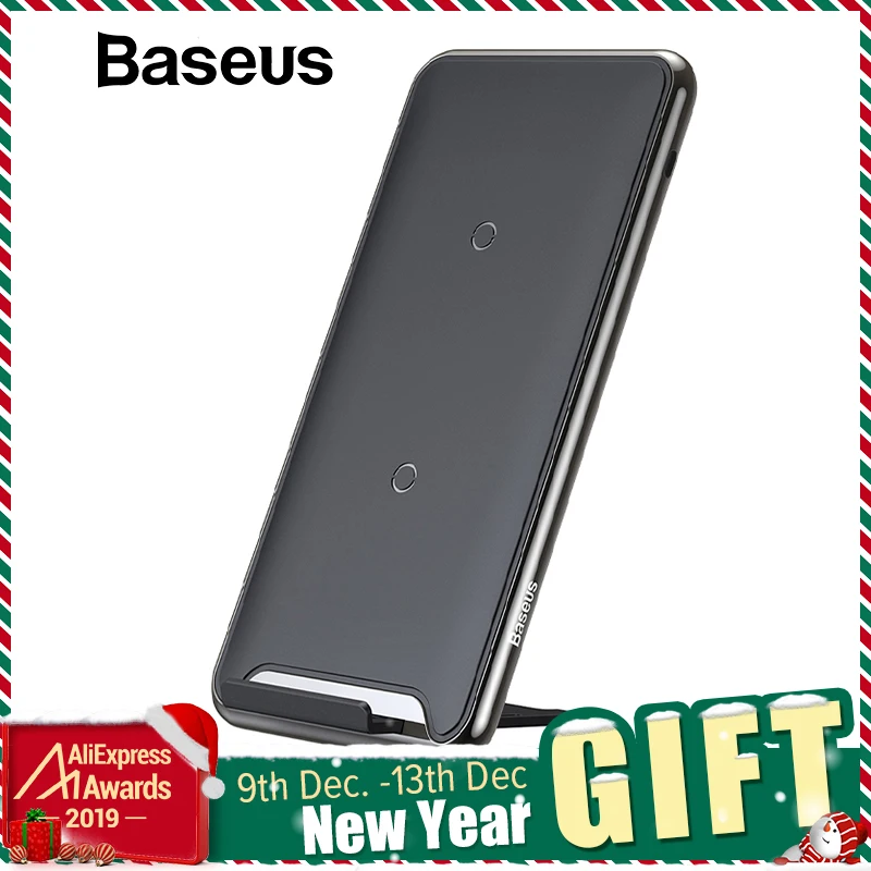 Online Cargador inalámbrico Baseus 10W 3 bobinas para iPhone X XS Max XR Samsung S9 Note 9 10 Xiaomi almohadilla de carga inalámbrica multifunción Qi
