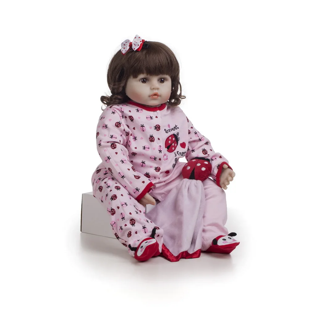 Pickwoo 48 см bebes reborn Baby doll 18 дюймов куклы для девочек Мягкие силиконовые Boneca Reborn Brinquedos Bonecas подарки на день детей игрушки