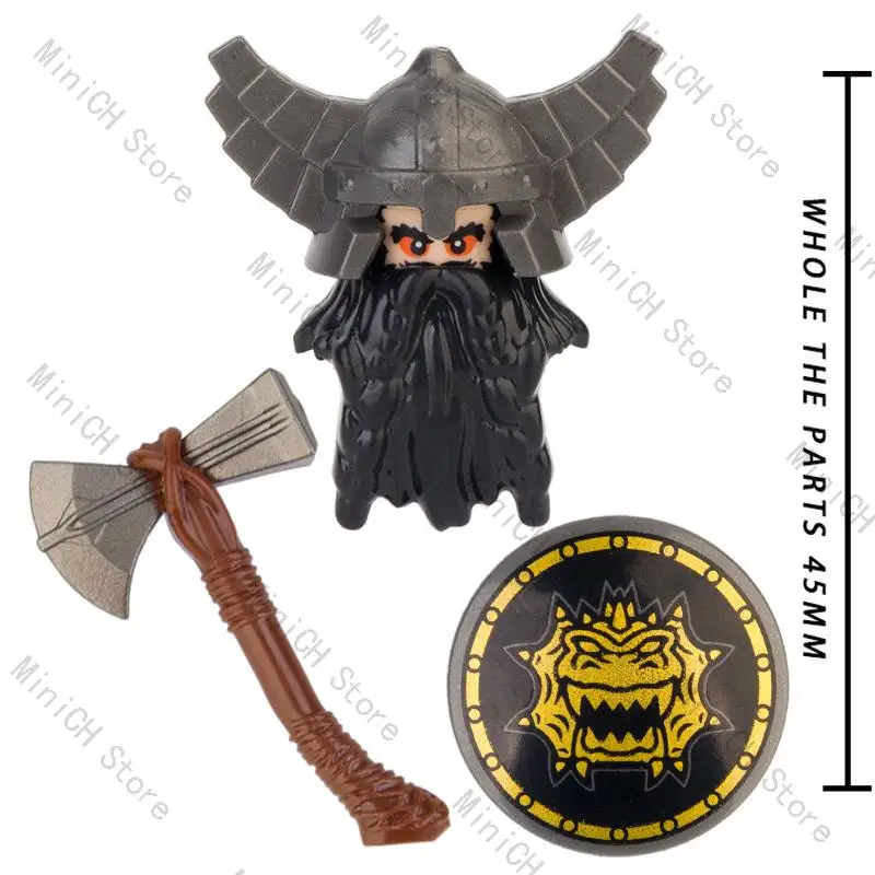 Medieval Knight Warrior Roman Soldier Armor Helmet Building Blocks Figures Toys for Children