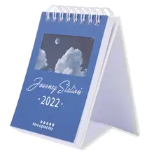 1Pc kalendarz stacji podróży kreatywny 2022 kalendarz pulpit Mini kalendarz tanie tanio CN (pochodzenie)