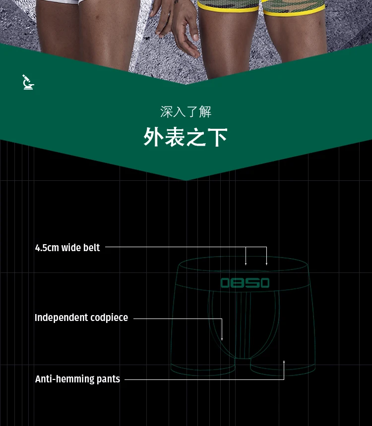 0850 Brand Men Underwear Boxer Mesh Breathable Male Panties Comfortable Underpants Camouflage U Pouch Quick Dry Men Shorts