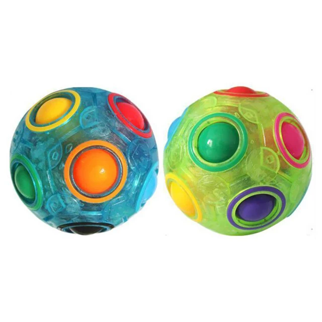 Creative Spherical Ball Rainbow Football Anti Stress Puzzles Toy Gift Puzzle Baby Early Educational Toy 1
