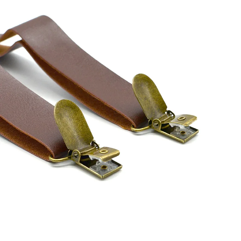 Children Bow-knot British Retro Style PU Leather Suspenders Clips Baby Kids Bow Tie Set Boys Adjustable Wedding Ties Accessories
