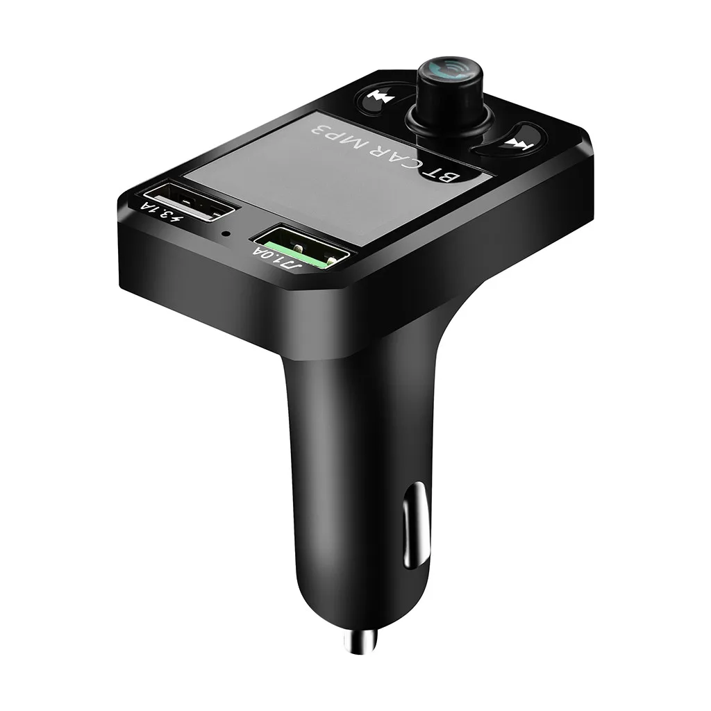 QC 3,0 двойной зарядное устройство USB с fm-передатчиком Bluetooth телефон зарядное устройство в автомобиле для IPhone Xiaomi HUAWEI