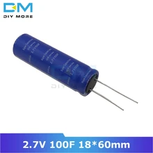 Сверх яркий конденсатор 2,7 в 100F 18*60 мм Высокочастотный Низкочастотный ESR 2.7V100F супер конденсатор ultracacitor для автомобильного динамика батареи
