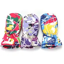 Ветрозащитные водонепроницаемые детские зимние теплые варежки для мальчиков и девочек, дышащие лыжные перчатки для сноуборда 85WA