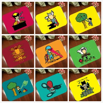 

Floor Mats Anti Slip Mat pop Wolverine Green Lantern Flash Thor batman Printed Pattern Carpet Rug for Bathroom Door Living Room