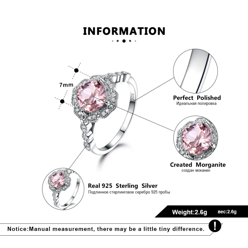 ORSA JEWELS новейшие Аутентичные стерлингового серебра 925 обручальные или свадебные кольца с розовым морганитом кольцо на головщину ювелирные изделия VSR14