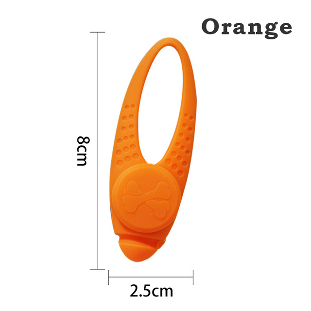 Rubber LED Pet Collar Lights Night Safety Dog Cat Collar Glowing Luminous Pendant