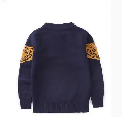Осенняя детская одежда свитера для мальчиков повседневная плинтованная футболка, Т-Хлопковый вязаный свитер для мальчика для мальчиков с рисунком из мультфильма «Город детский пуловер, свитер