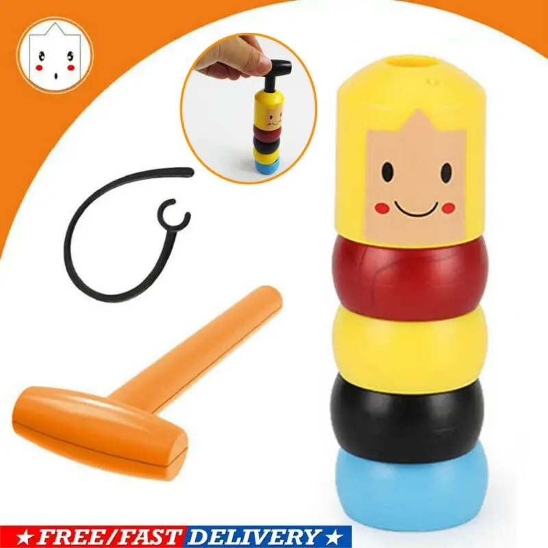 

Immortal Daruma Small Wooden Man Stubborn Unbreakable Wood Magic Game Toy Gifts Comedy psychological fun toy accessories