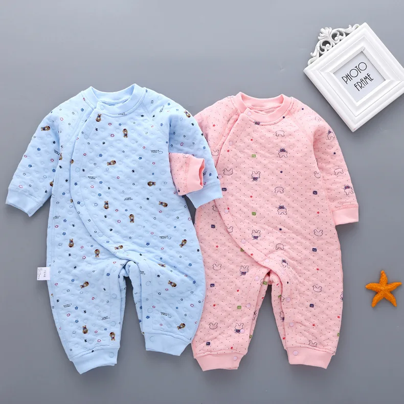

Infant Jumpsuit Spring And Autumn Winter Newborns Men And Women Baby Warm Romper Crawling Clothes Thick