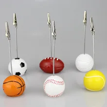 100 шт полимерный спортивный мяч, металлическая памятная фотография, зажим для стола, держатель для карт, офиса, дома, вечерние украшения