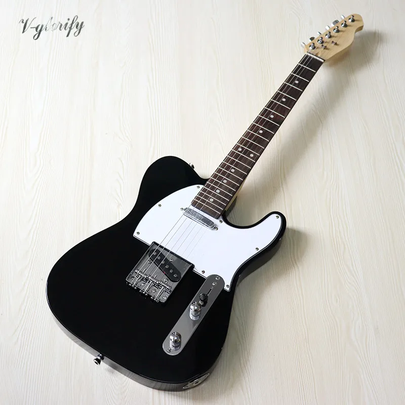 ЭЛЕКТРИЧЕСКАЯ ГИТАРА TL черного цвета с высоким блеском корпус из массива липы