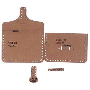 

1set Handmade Hard Kraft Paper Stencil Template For DIY Leather Craft Women Handbag Shoulder Bag Sewing Pattern