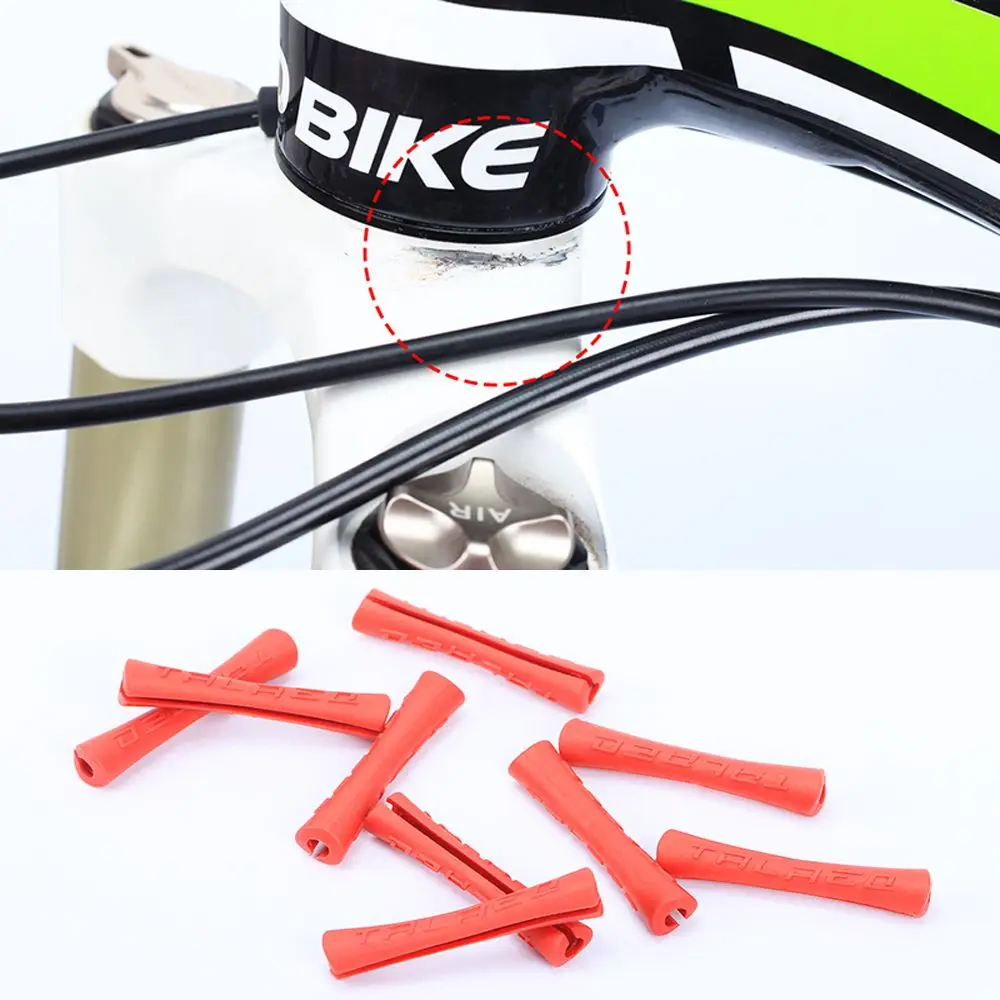 10 Pieces Bicycle Frame Protection Protector Rubber Sleeve