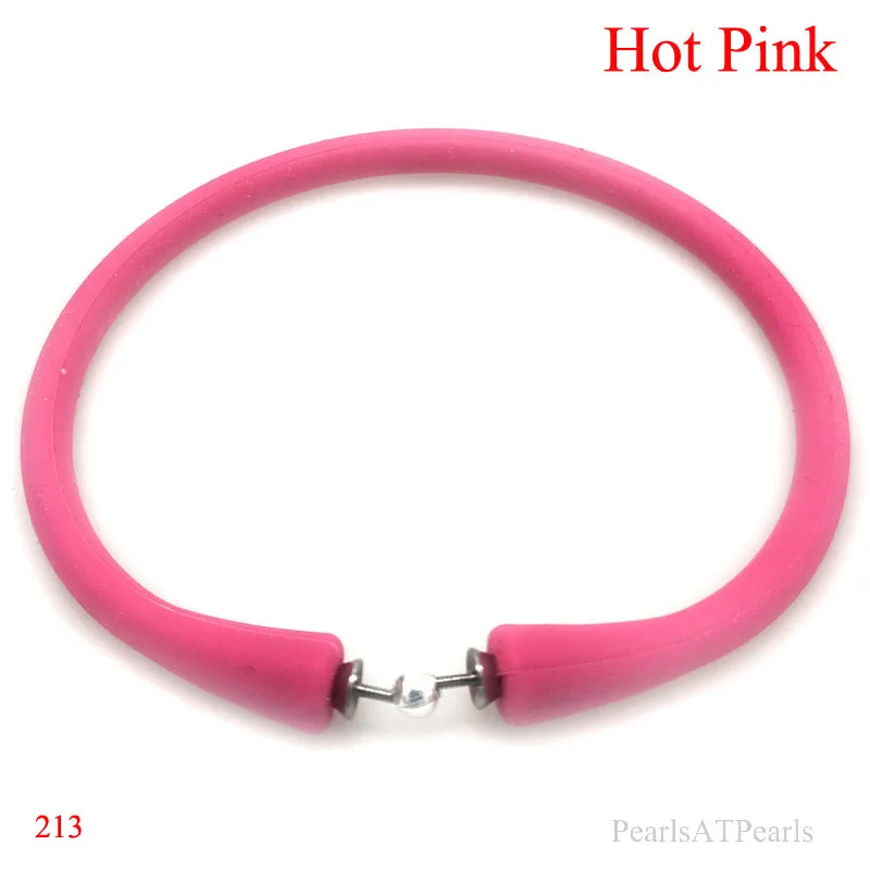 

Wholesale 7.5 inches/180mm Hot Pink Rubber Silicone Band for Custom Bracelet
