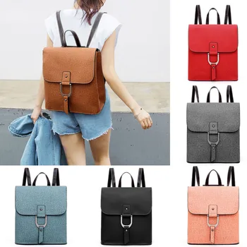 

women fashion bags Fashion Neutral Solid Backpack Students School Travel Bag Crossbody Shoulder Bags ladies casual bags Ju23
