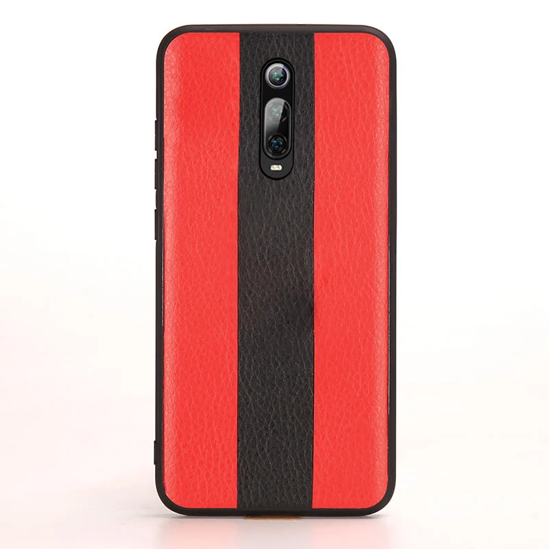 Red Чехол для телефона для XIAO mi 9T Lychee текстурированный для Red mi Note 7 mi 9T 9SE mi x 2 3 Max 3 6 7A Note 5 6 Pro Чехол для телефона задняя крышка - Цвет: Red