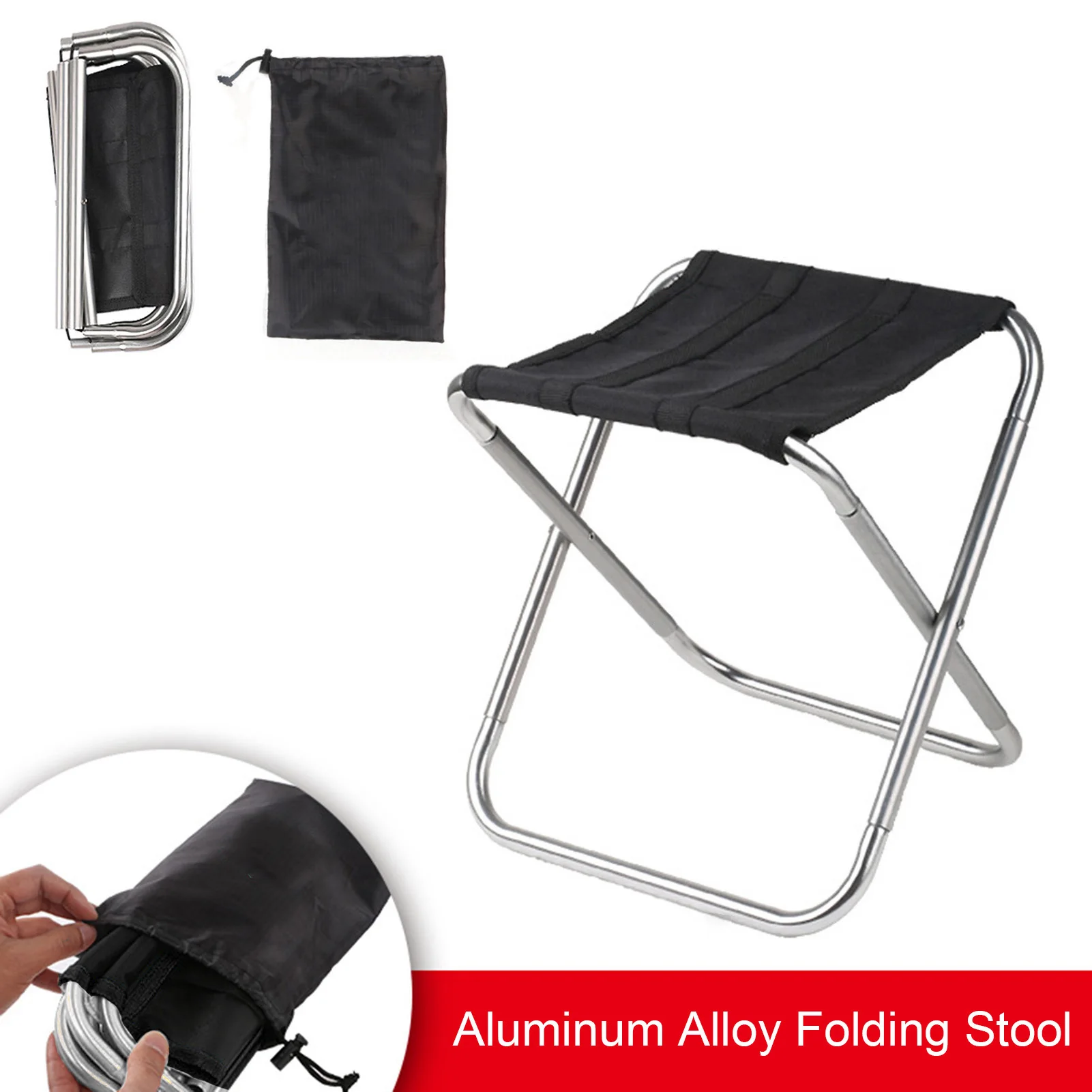 Портативный складной стул Легкий из алюминиевого сплава съемный для офиса дома