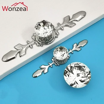 

Luxury Diamond Handles for Furniture Shoebox Closet Dresser Drawer Knobs Wardrobe Pulls Pullers Hardware Cabinet Crystal Handles