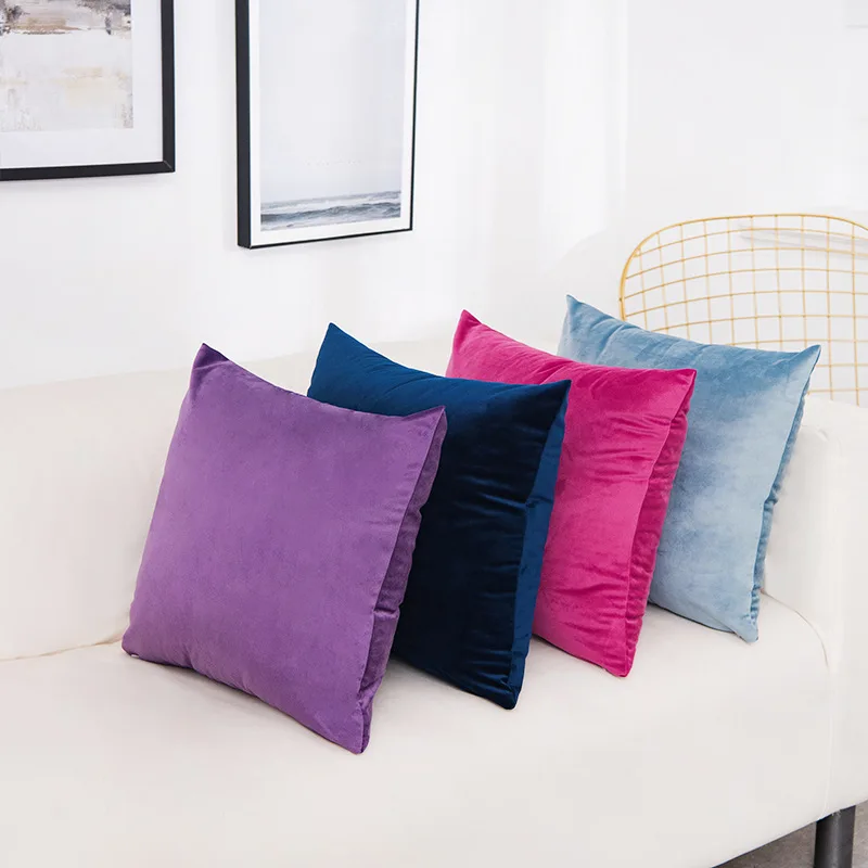 Cushion covers Solid Velvet Pillow Cushion Cover 40*40/45*45/60*60/50*70/40*60cm Home Decorative