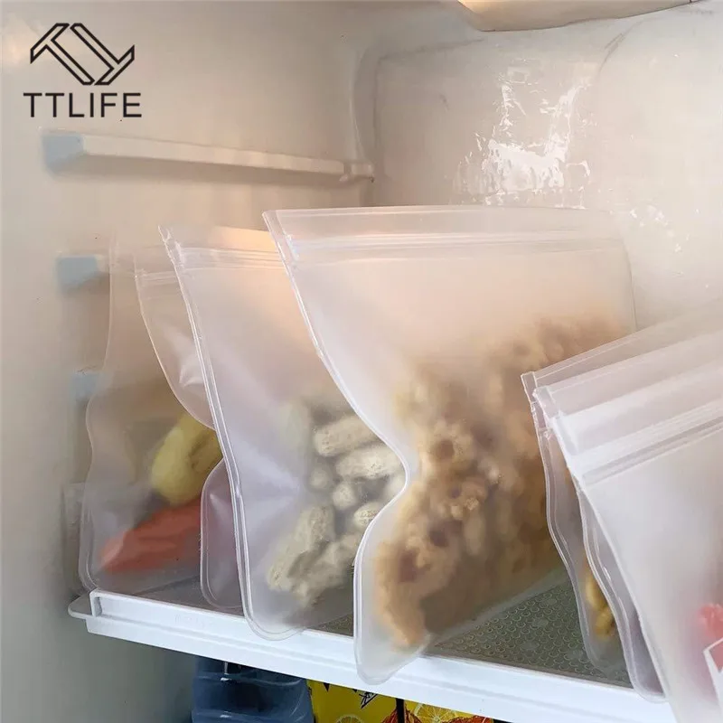 TTLIFE 6/10 упаковка многоразовые сумки для хранения очень толстая сумка на молнии Герметичная сумка для обеда для хранения продуктов питания прочная домашняя организация
