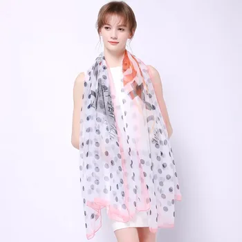 

C1057 Elegant Fashion Design Spring Women Lady Shawl Silk Long Soft Scarf Scarves New Creative Summer Beach Shawl