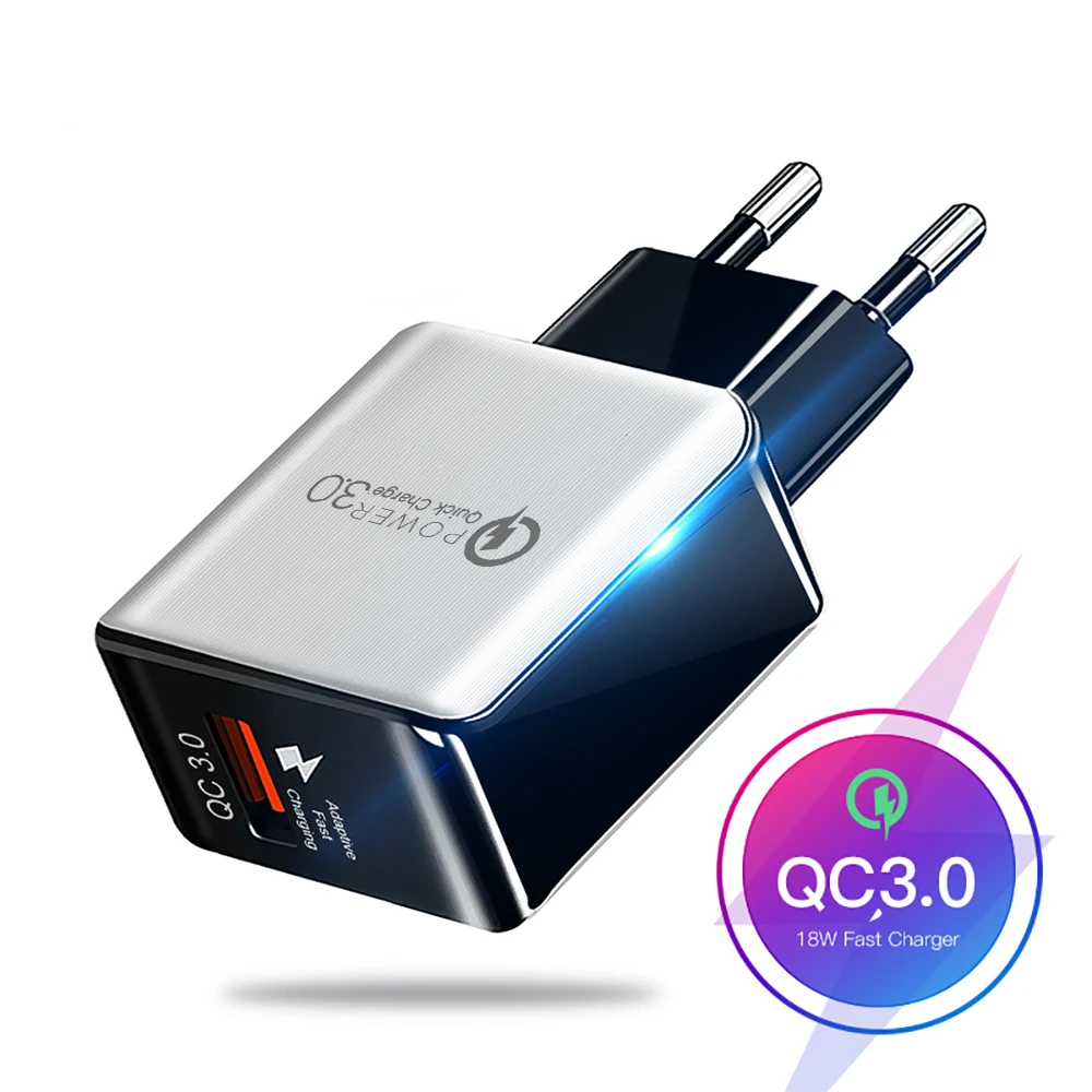 ЕС США QC 3,0 USB зарядное устройство волоконный рисунок Быстрая зарядка 3,0 быстрое зарядное устройство портативный телефон Зарядка адаптер для iPhone X SR Xiaomi Mi 9