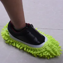 1pcs Multifunctional Micro Fiber Slipper Shoe Covers Solid Dust Cleaner House Bathroom Floor Cleaning Mop Slipper