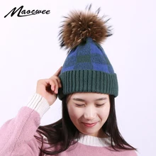 Шапка с помпоном, женская шапка Skullies, шапка бини, вязаные осенние и зимние теплые шапки, комбинированные цветные шапки унисекс, уличная мода