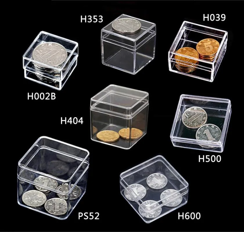 Petite Boîte De Rangement À Perles En Plastique Mini Transparent Avec Couvercle À Charnière Et Boîte À Bijoux Carrée À Manucure Transparente Rectangulaire
