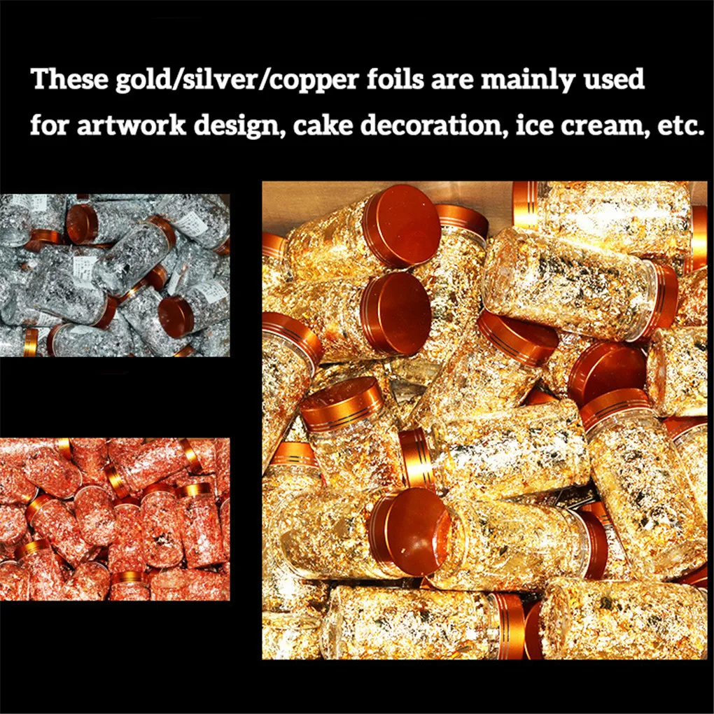 10g Foil Paper DIY Shiny Gold Leaf Flake Luxury Resin Art Decoration Handicrafts Gilding Decoration Jewelry Making Supplies