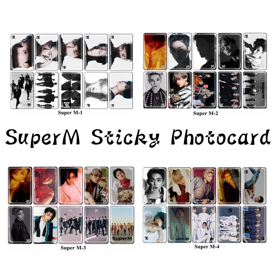 set Kpop Super M Card HD K pop photocard Carta fotografica SuperM 54 pz