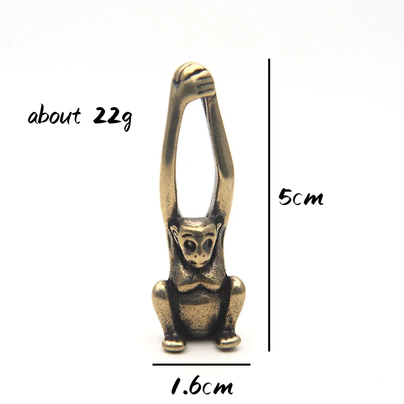 brass monkey figurines (6)