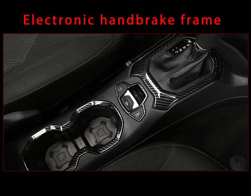 For Jeep renegade- carbon fiber front row cup frame molding trim 1pc