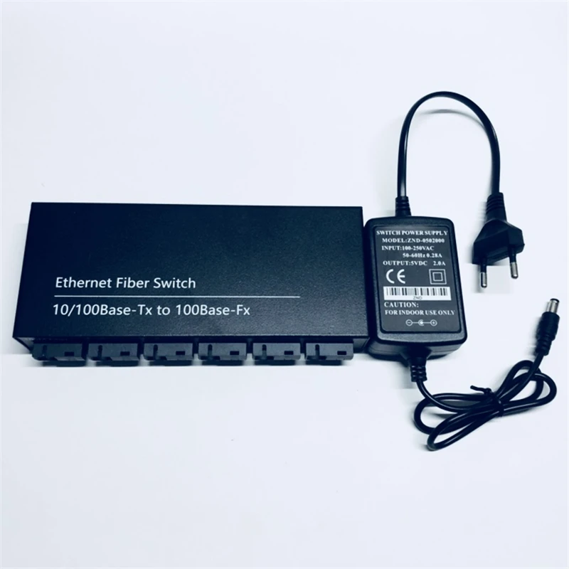 dual band 10/100M Fast Ethernet switch Converter 25KM Ethernet Fiber Optical Media Converter Single Mode 2*RJ45 & 6*SC fast fiber Switch fiber fast connector